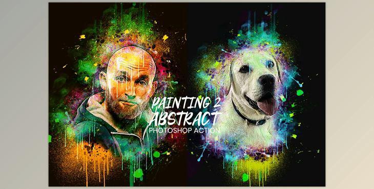 Abstract Painting Action 2 CreativeMarket-4867433