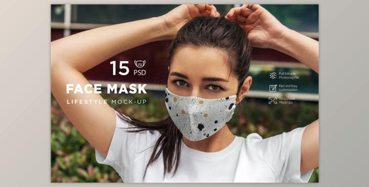 Face Mask MockUp Lifestyle (PSD)