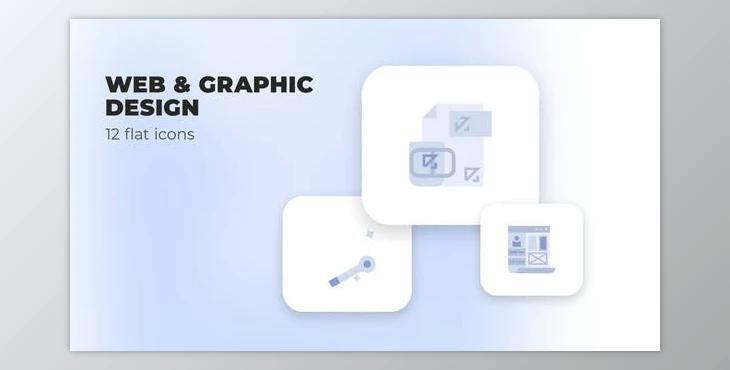 WEB & Graphic Design – Flat Icons (Videohive 39947411) - AE Project