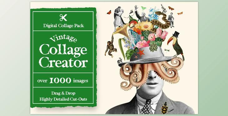 Vintage Collage Creator 1000+ Images – CreativeMarket - 6997183