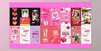 Valentine Day Stories Package (Videohive 50327573) - AE Project