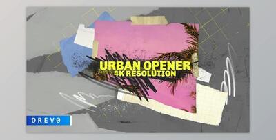 Urban Opener/ True Hip-Hop Logo Intro/ City/ New York/ Brush/ Colorful/ Dynamic/ Street/ Basketball (Videohive 30322404) - AE Project