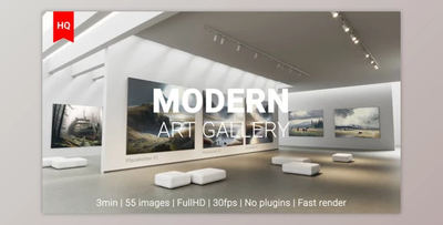 Modern Art Museum Gallery NFT AI Traditional Art Exhibition (Videohive 42550449) - AE Project