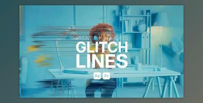 Premium Overlays Glitch Lines (Videohive 49482413) - AE Project
