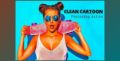 Clean Cartoon Photoshop Action CreativeMarket - 6931855