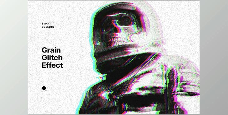 Grain Glitch Photo Effect - 91895329