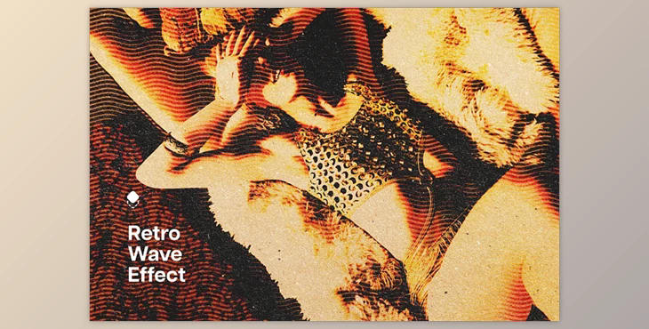 Retro Wave Photo Effect - 136549076