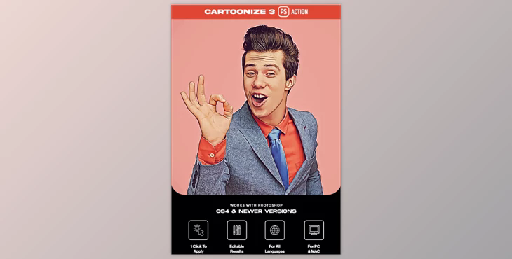 Cartoonize 3 Photoshop Action GraphicRiver - 38885011