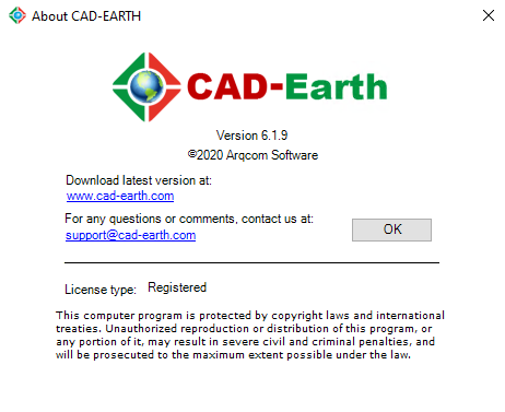 Arqcom CAD Earth.v8.1.5 for AutoCAD / CivilCAD Suite 2020.10