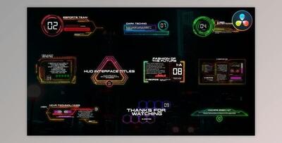 HUD Interface Titles for DaVinci Resolve (Videohive 47768504)