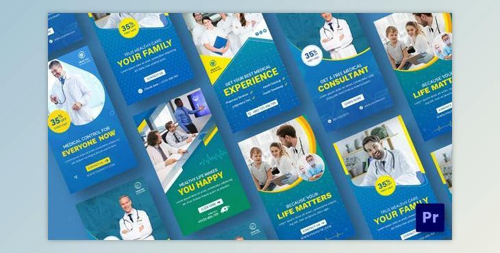 Medical Healthcare Promo Stories Pack For Premiere Pro (VideoHive 37196442) - PR Project