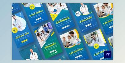 Medical Healthcare Promo Stories Pack For Premiere Pro (VideoHive 37196442) - PR Project