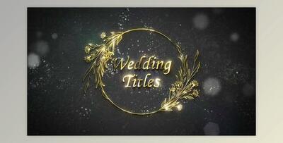 Floral Wedding Titles (Videohive 44153486) - AE Project