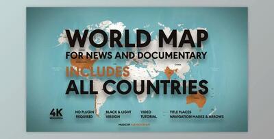 World Map – For News and Documentary (Videohive 35770205) - AE Project