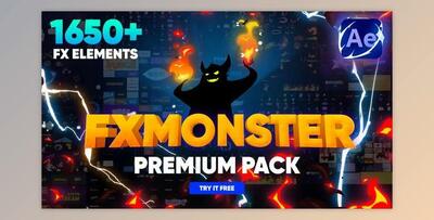 FX MONSTER - Premium Pack [1650+ 2D FX Elements] 32201381