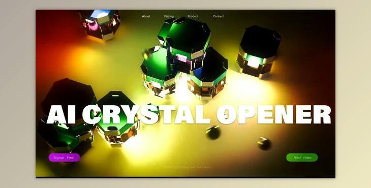 3D Abstract Glitch AI Cristal Animation Opener IT (Videohive 50537864) - AE Project