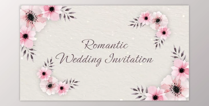 Romantic Wedding Invitation (Videohive 50620825) - AE Project