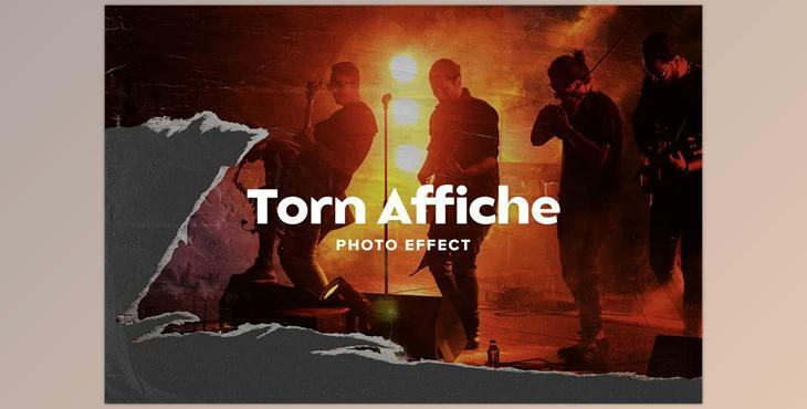 Torn Affiche Photo Effect CreativeMarket - 7415016
