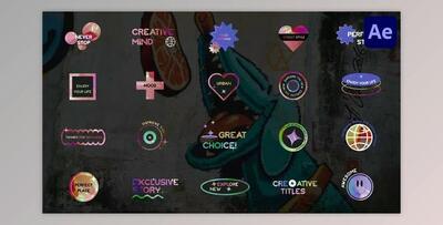 Holographic Sticker Titles for After Effects (Videohive 52121070) - AE Project