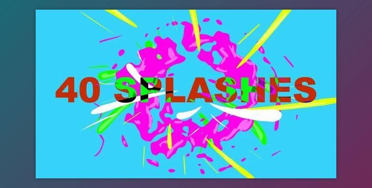 40 Animated Splashes (Videohive 33913094) - AE Project