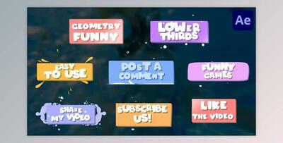 Funny Geometry Lower Thirds for After Effects (Videohive 50482241) - AE Project
