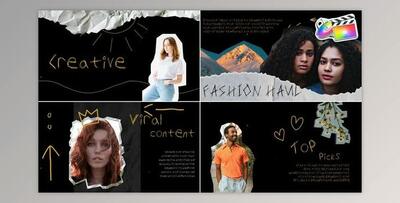 Creative Crumbled Paper Slides for FCPX (Videohive 53419551)