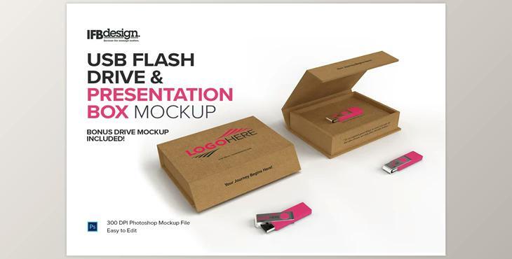 USB Flash Drive Presentation Box CreativeMarket-5449412