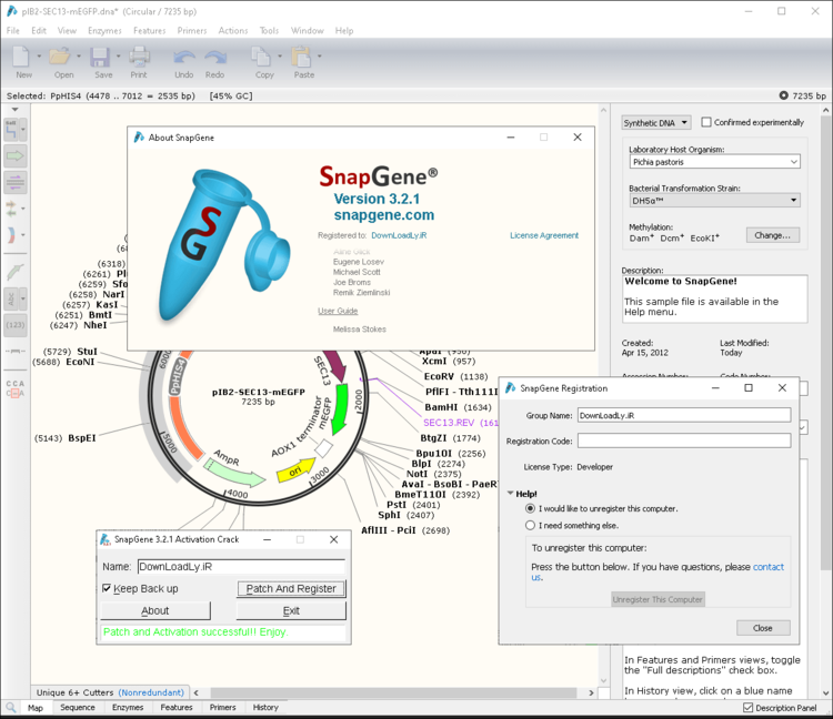GSL Biotech SnapGene 5.3.1 Windows/macOS