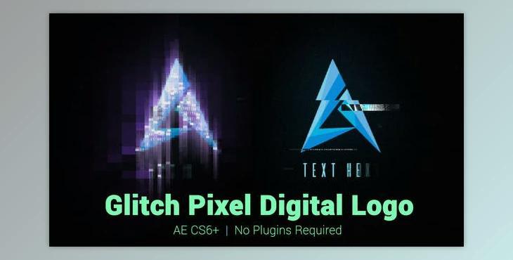 Glitch Pixel Digital Logo (Videohive 21987563)