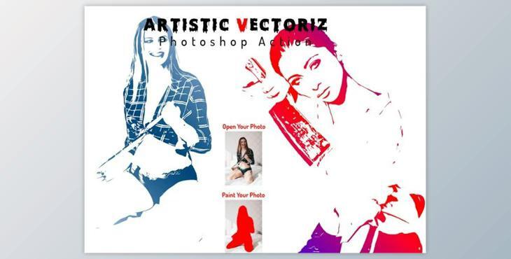 Artistic Vector Photoshop Action By Studio Retouch