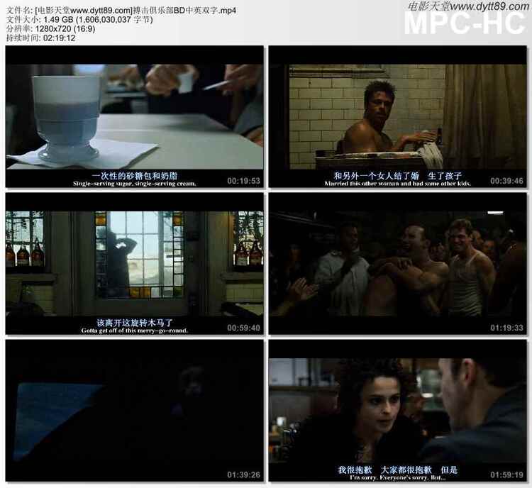 电影天堂-经典电影TOP49《搏击俱乐部》BD双语双字
