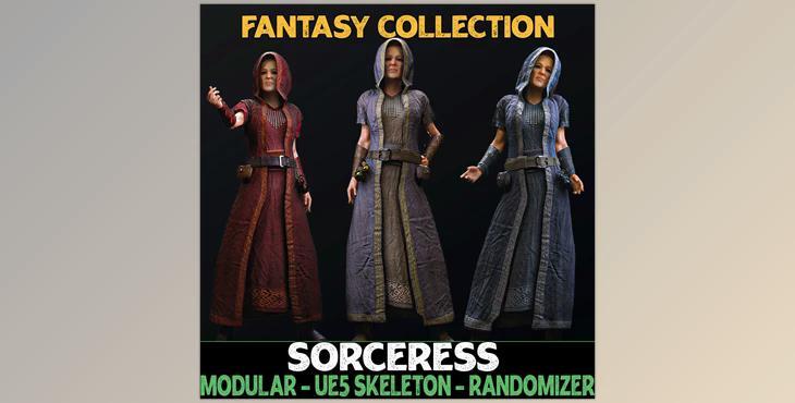 Unreal Engine - Characters Modular Sorceress - Female Humans - Fantasy Collection v5.01