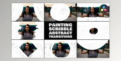 Painting Scribble Abstract Transitions for DaVinci Resolve (Viedohive 54686166)