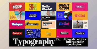 Animated Typography Titles (Videohive 23870245) - AE Project