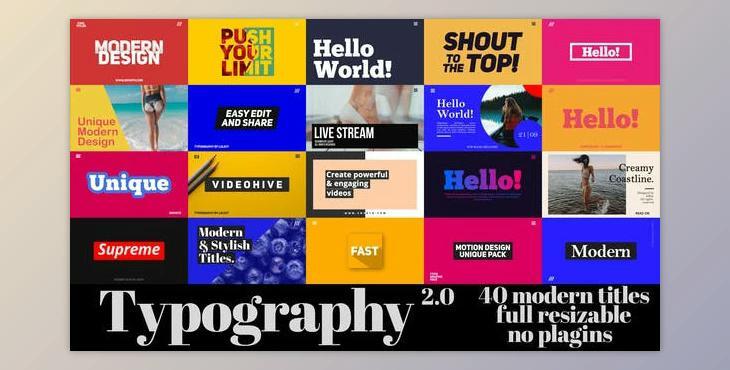 Animated Typography Titles (Videohive 23870245) - AE Project