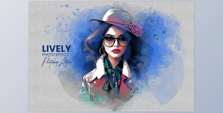 Lively Photoshop Action - 92528243