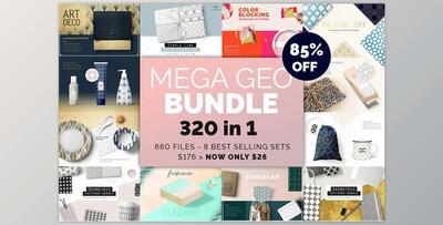 Mega Geometric Patterns Bundle CreativeMarket-2050400