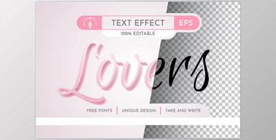 lovers Editable Text Effect - 92008246