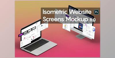 Isometric Website Mockup 8.0 CreativeMarket-5301296