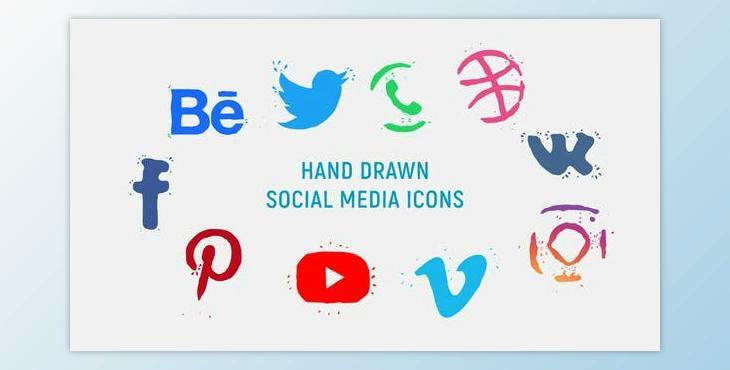 Hand Drawn Social Media Icons (Videohive 23272911)