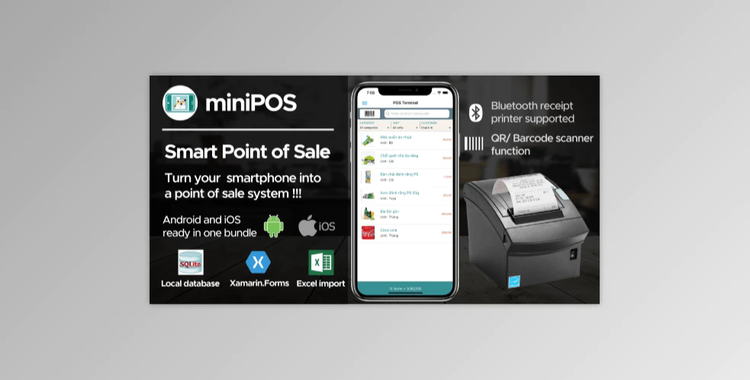 miniPOS v1.4.5 (24 May 2022) (Mobile Point of Sale Application Xamarin) Full Source