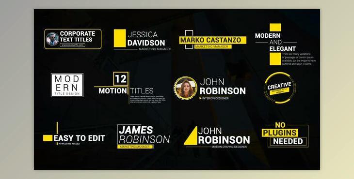 Creative Exclusive Titles (Videohive 39741348) - AE Project