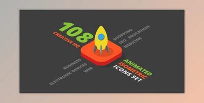 3D Isometric Flat Icons Pack (Videohive 14341656) - AE Project