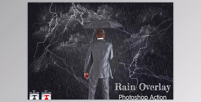 Rain Overlay Photoshop Action - 91957787