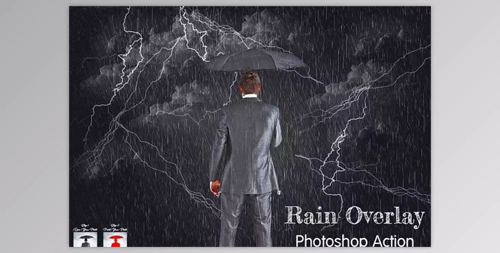 Rain Overlay Photoshop Action - 91957787