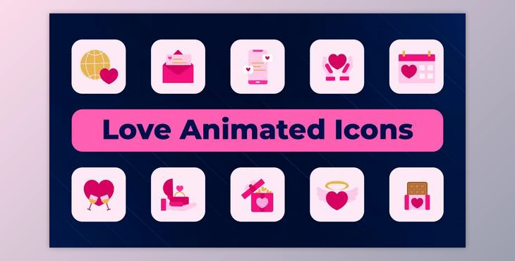 Love Animated Icons (Videohive 50333071) - AE Project