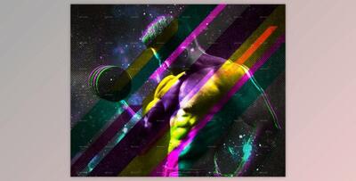 Strips Portrait Painting Effect By Hypography