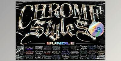 Chrome Text Styles Bundle CreativeMarket-6045441 (PSD)