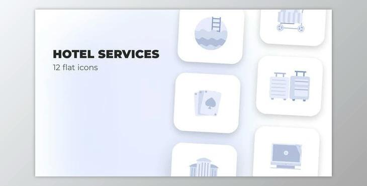 Hotel Services – Flat Icons (Videohive 39986515) - AE Project