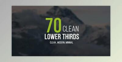70 Clean Lower Thirds (Videohive 16283018)